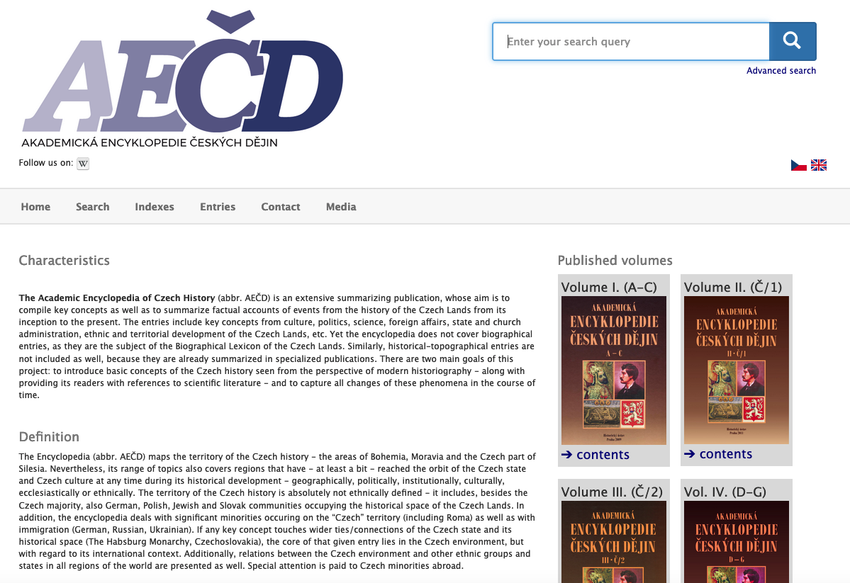 AEČD homepage screenshot